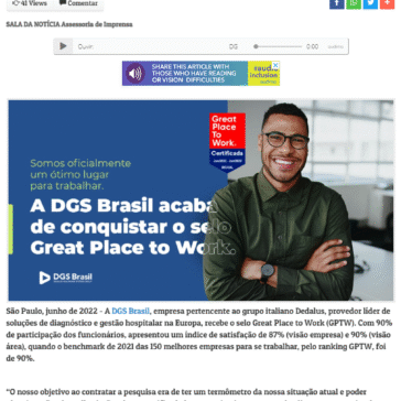 DGS Brasil é certificada como uma ótima empresa para se trabalhar – RP News